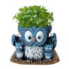 Кашпо для растений из смолы «Качающаяся сова» с дренажным отверстием, горшки для суккулентов, креативная ваза, подарок для женщин, мамы, учительницы