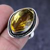 Citrine Gemstone 925 Steling Silver Jewelry Ring Size 7.5