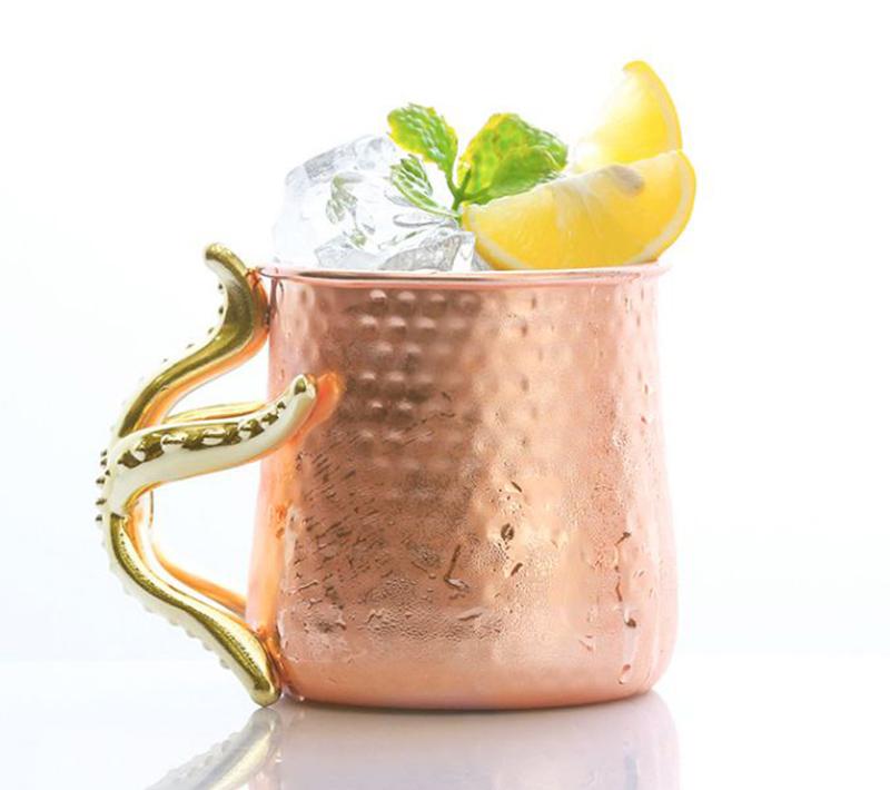 Чеканный Нержавеющая сталь с медным покрытием Кружка для Moscow Mule Кружка-барабан для пива Кофейная кружка Стакан для воды Посуда для напитков