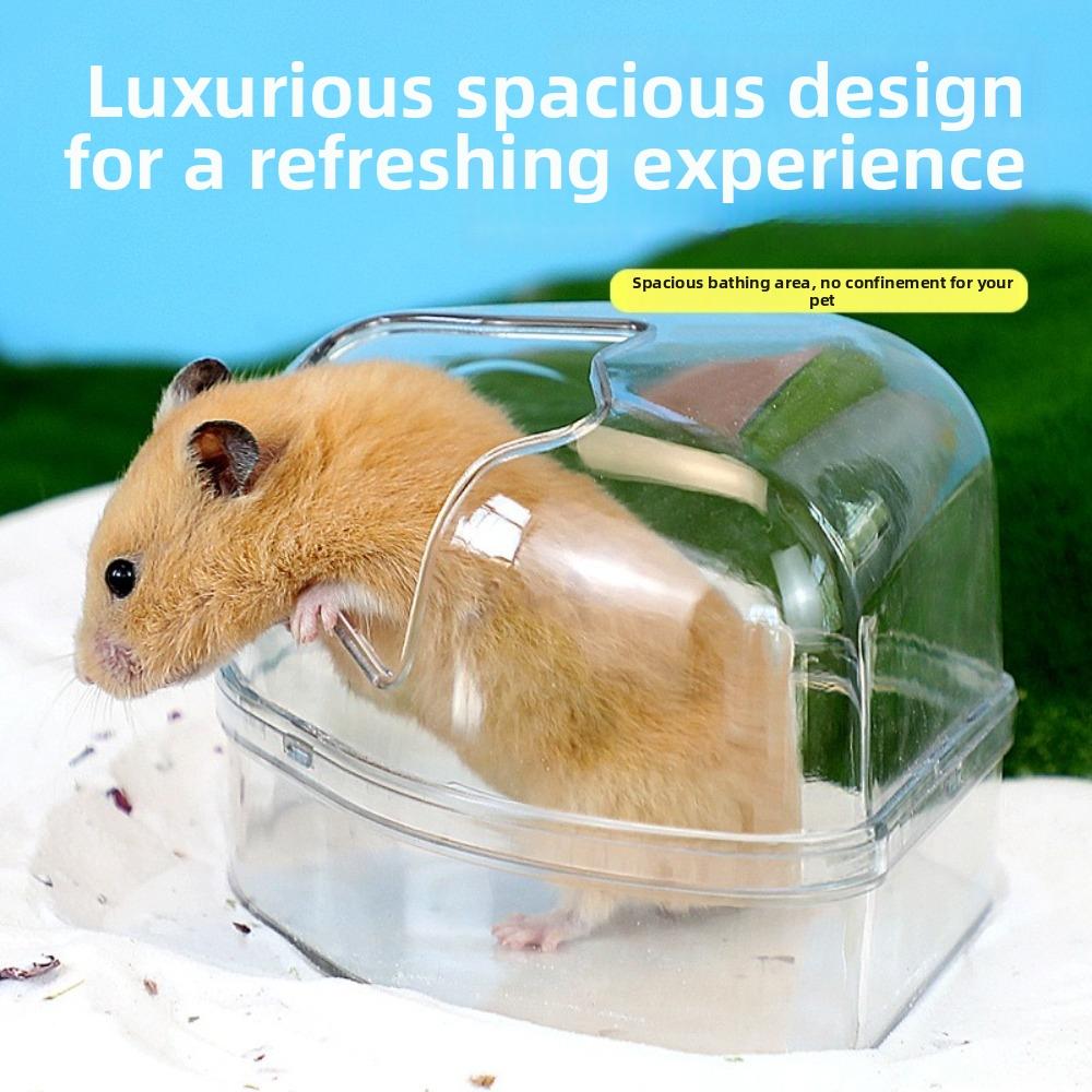 Cheese Shape Hamster Sand Bath Box Plastic Small Animal Bathtub Hamster Litter Box for Small Pets