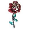 Rhinestone Rose Brooch, High-End Simple Jewelry With Temperament, Elegant Accessories, Anti-Light Collar Pin