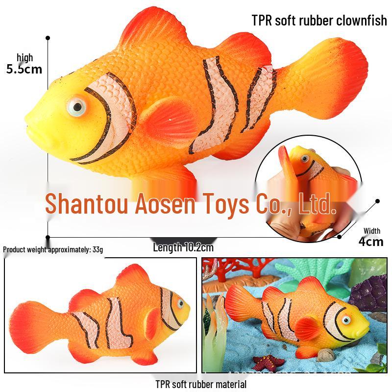 Kids' Ocean Animal Stress Relief Squeeze Toys - Crab, Octopus, Shark, Pufferfish, Dunkleosteus Models