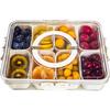 8 Grids Divided serving Tray storage Box Kitchen Portable Sub-formatSeasoning Separator Box Fresh-keeping Snack Fruits Food Box