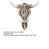 Retro Bull Skull Ornament Resin 3D Hollow Bull Skull Wall Sculpture Longhorn