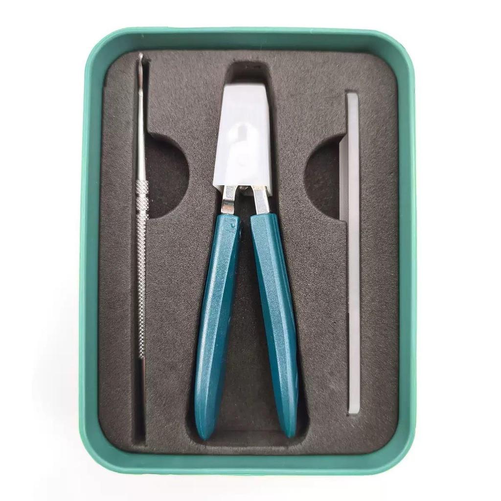 High-Grade Anti-Splash Angled Nail Clippers Set - Large Opening, Three-Piece for Grooved Nails