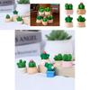 Creative Moss Miniature Artificial Cactus Cartoon Style Resin Garden Decor Piece