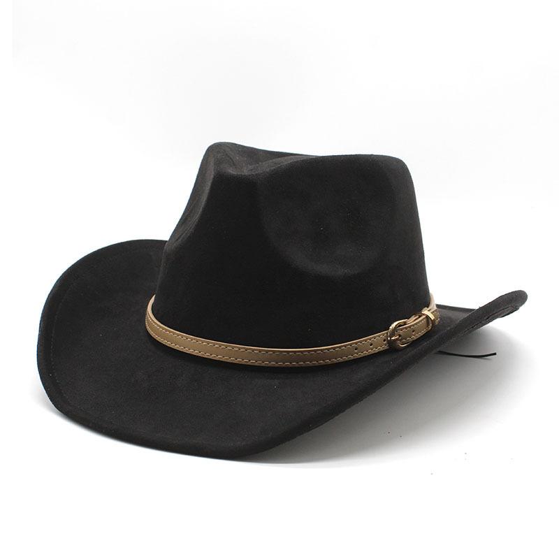 Minority Suede Hat Belt Men's Women's Couple Hat Western Cowboy Top Hat