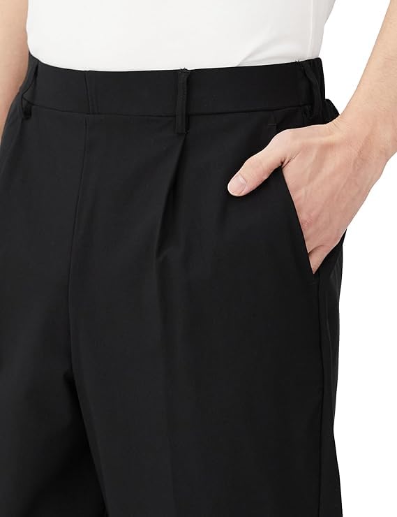 Эластичные брюки BODY Wild Rayon Blend Wide Tapered Black [Gunze] WILD/Body Men's