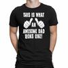 Mens AWESOME DAD T-Shirt Eco-Friendly Christmas Gift Daddy Father  Tee