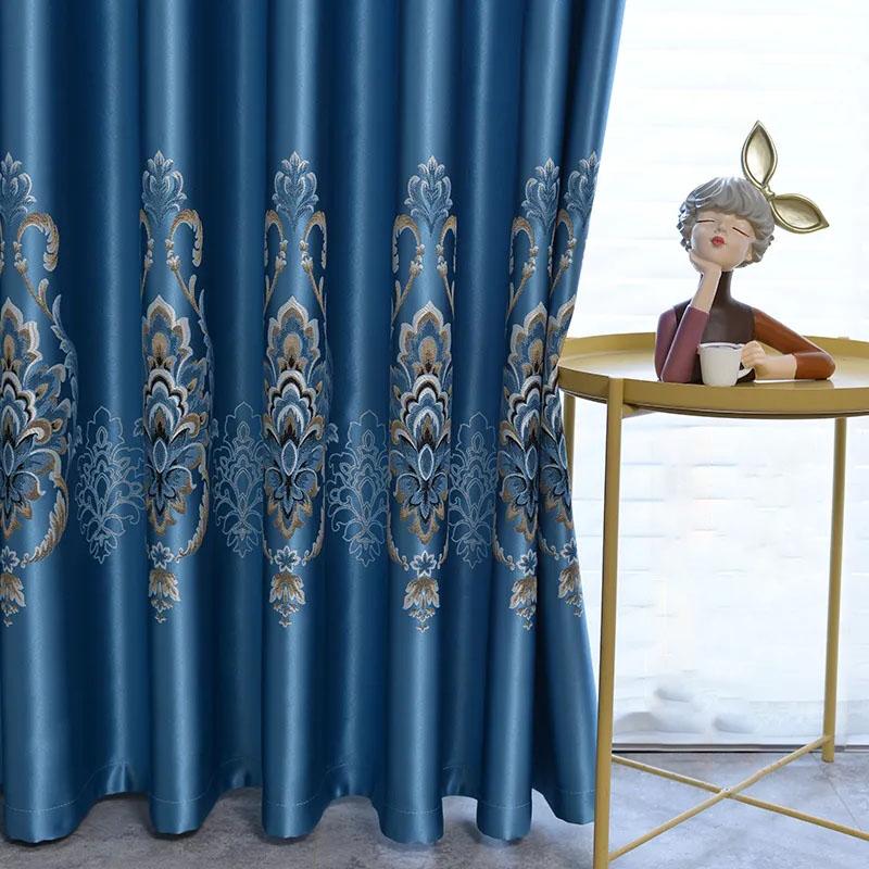 Занавеска для дома, затемняющая занавеска для гостиной, французская занавеска на окно, разделенный балкон, солнцезащитный крем, утолщенные жаккардовые шторы, карниз