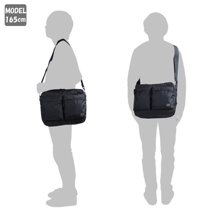 Yoshida Kaban Porter Porter Force Shoulder Bag 855-07415, Black, 330x270x100mm