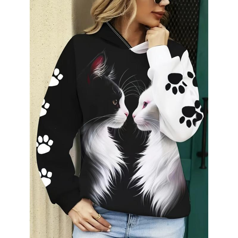 Women's Sweatshirt Autumn/winter Long-sleeve Hoodie 3D 3D Print European and American Women's Loose Versatile Lazy Style Jacket