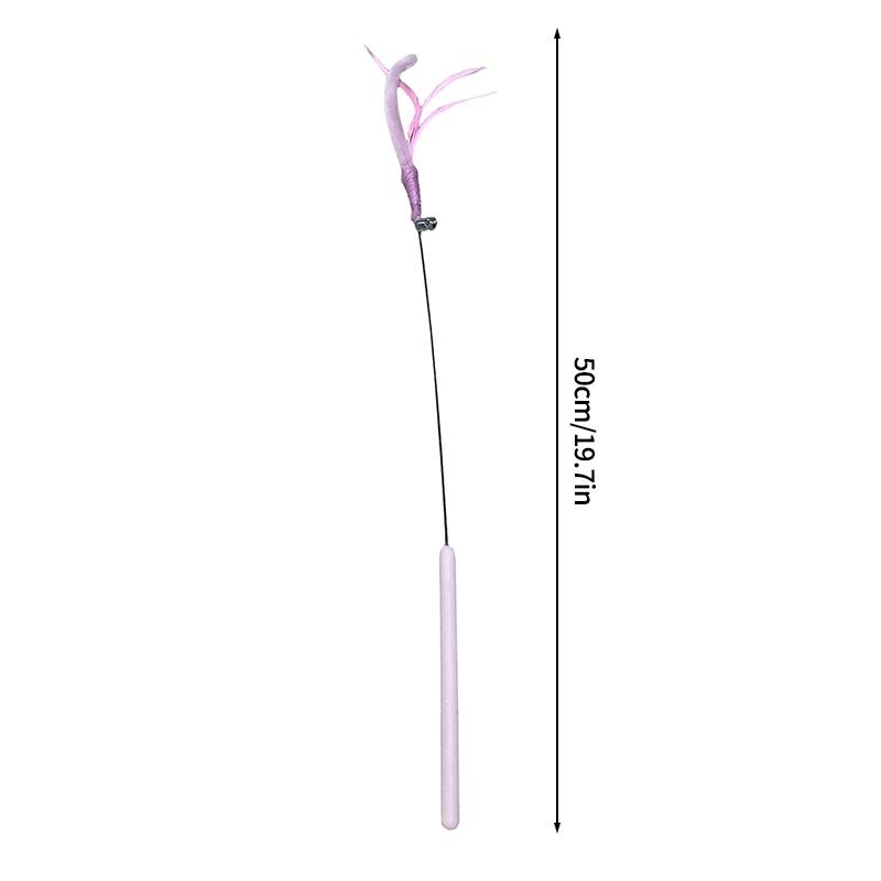 Игрушка для кошки, палочка-дразнилка, игрушка для кошки в помещении, сменная перьевая головка, перьевая палочка, игрушки для кошки