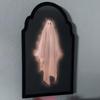 Halloween Novelty Ghost Mirror Light-up Hologram Ghost Mirror with LED Light for Haunted House Indoor Bedroom Kitchen Fireplace Decor