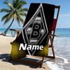 Custom Name Personalized Borussia Monchengladbach Print Beach Towel, for Trip Camping Beach Party Home Decor, Birthday Gift for Family & Friends