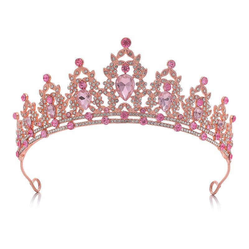 Благородный черный драгоценный камень сверкающий бриллиант свадебная тиара, сплав корона свадебная тиара, аксессуары для волос, банкет вечеринка, диск для волос тиара