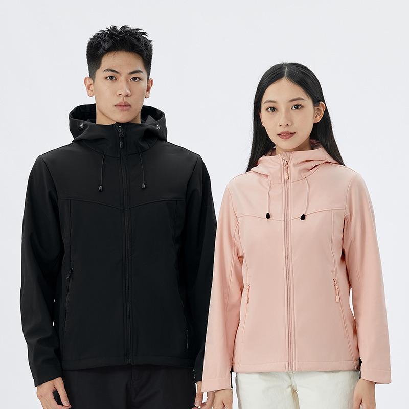 Мужская водонепроницаемая куртка софтшелл для улицы, женская теплая куртка софтшелл, женская бархатная однослойная ветрозащитная осенняя куртка, тренч
