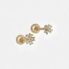 youngglow 14k mini cubic flower piercing (2type)