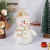 Christmas Decoration Supplies Window Decoration Ornaments Sitting Posture White Plush Toy Old Man Snowman Doll