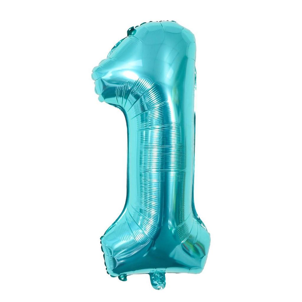 32-Inch US Number Birthday Party Balloons - Individual Aluminum Film