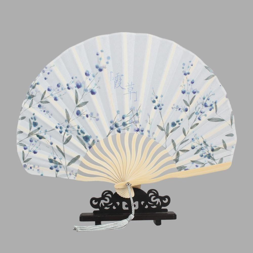 1 шт. Реквизит для танцевального выступления Складной веер Японская шелковая ткань Портативные ретро-веера