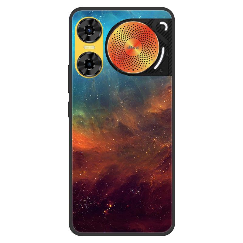 For ZTE Nubia Music 2 Case 2025 Soft Black Silicone Bumper Butterfly Painted Phone Cover for Nubia Music2 Cases Fundas Capa
