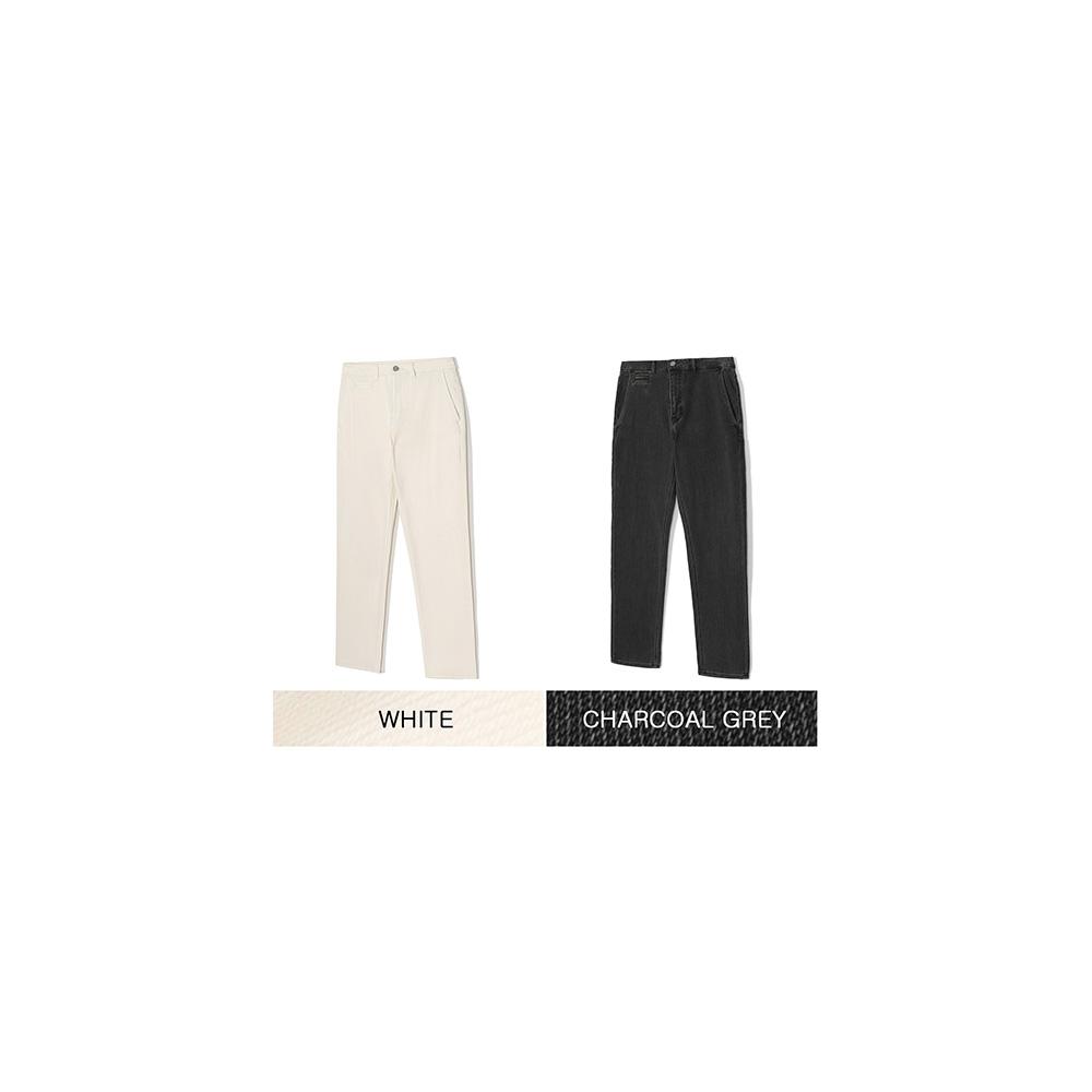 NOTIG Cotton Blend Standard Fit Spandex Denim Pants White_Oka3Ptlp103A1