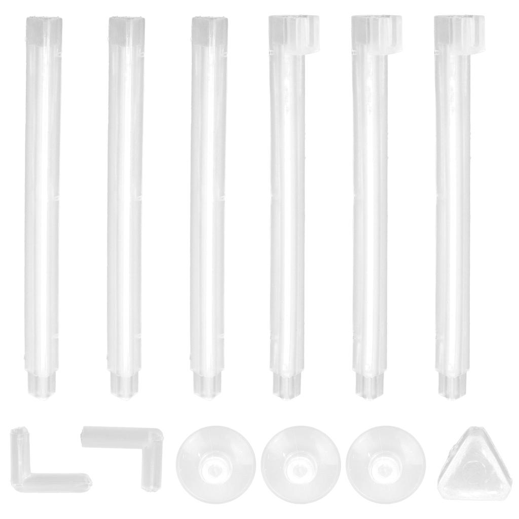 Aquarium Air Bar Plastic Transparent Fish Tank Bubble Release Tube with Three Suction Cups