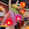 Glowing Flashing Baozi Key Ring 3D Squeeze Toy Fidget Toy Steamed Bun Key Chain  School Kids
