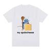 Funny My Apolocheese Rat Plush Cheese Meme T Shirt Men Women Clothing Fashion Short Sleeve T-shirts Summer 100% Cotton Tee Shirt