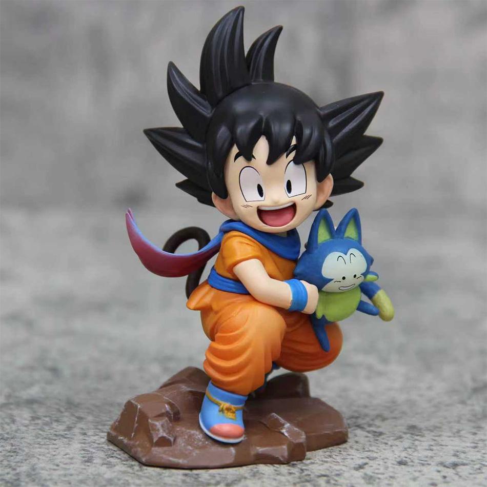 Фигурка ребенка Goku из Dragon Ball высотой 14 см с Пурой и Ямчей - Аниме ПВХ Модель Игрушка Украшение для стола Подарок для фанатов