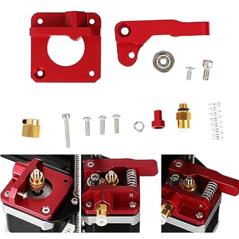 3D Printer Upgraded Aluminum MK8 Extruder Drive Feed Kit for Creality Ender 3/3 Pro/3 V2, Ender 5/5 Pro/5 Plus, CR-10/10S 3D