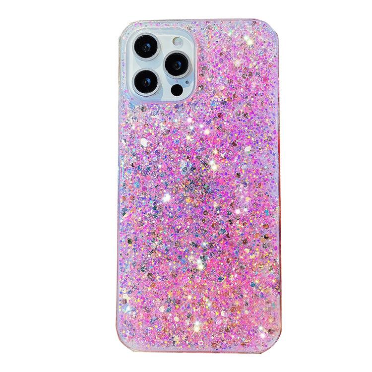 Силиконовый чехол для телефона Apple 13Pro Max, 12, 11, 6S, X, 8 — полный комплект Soft Shell с блестками и защитой от падений.