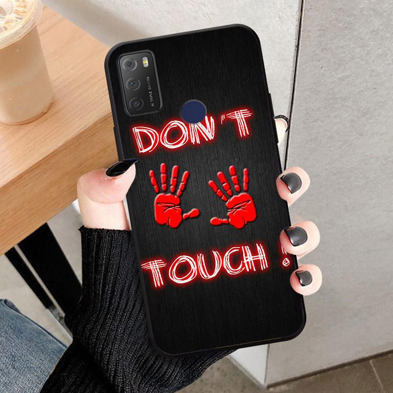 For TCL 20Y 20E Case Black Silicone Bumper Wolf Lions Soft TPU Covers for TCL 20E 6125F Funda Coque TCL20Y 20 Y 6156D Shells