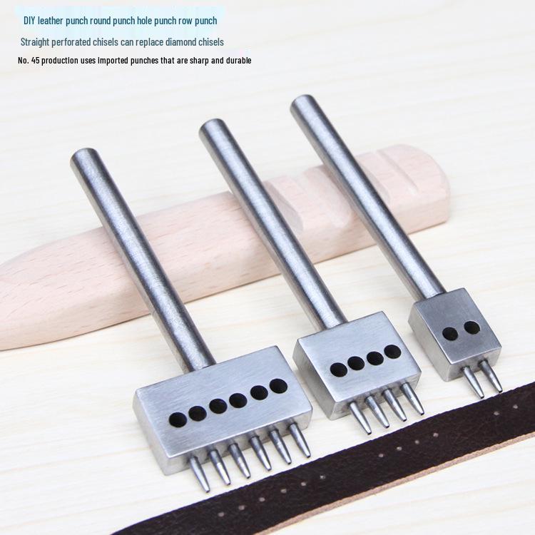 Ручной круглый пробойник из кожи для DIY, для шитья и ромбовидных узоров
