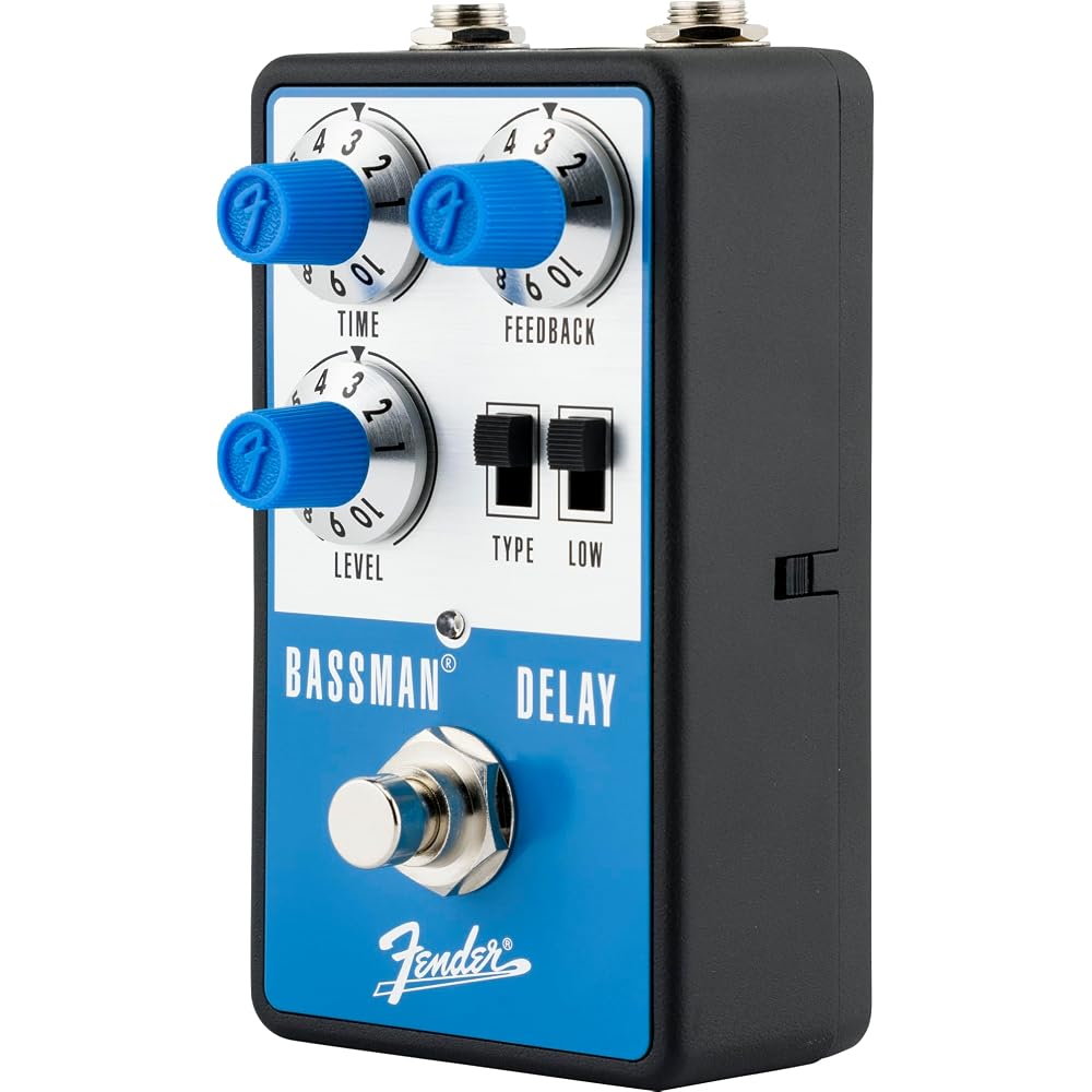 Fender Bassman Delay Effect Pedal for Bass Guitar with Adjustable Time and Feedback Control