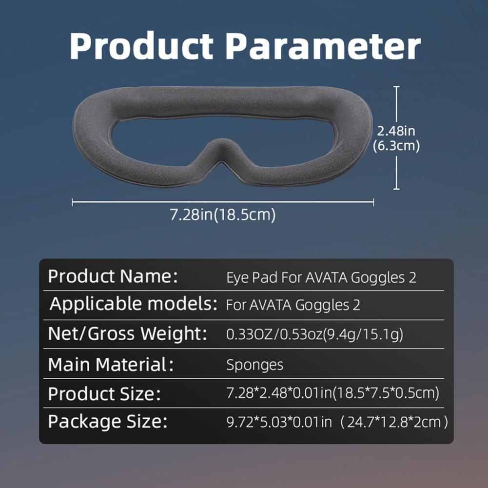 Sponge Eye Pad for DJI Avata Goggles 2 Drone Flight Glasses Eye Mask Anti-Light Leakage Face Cushion Cover for DJI Avata Goggles