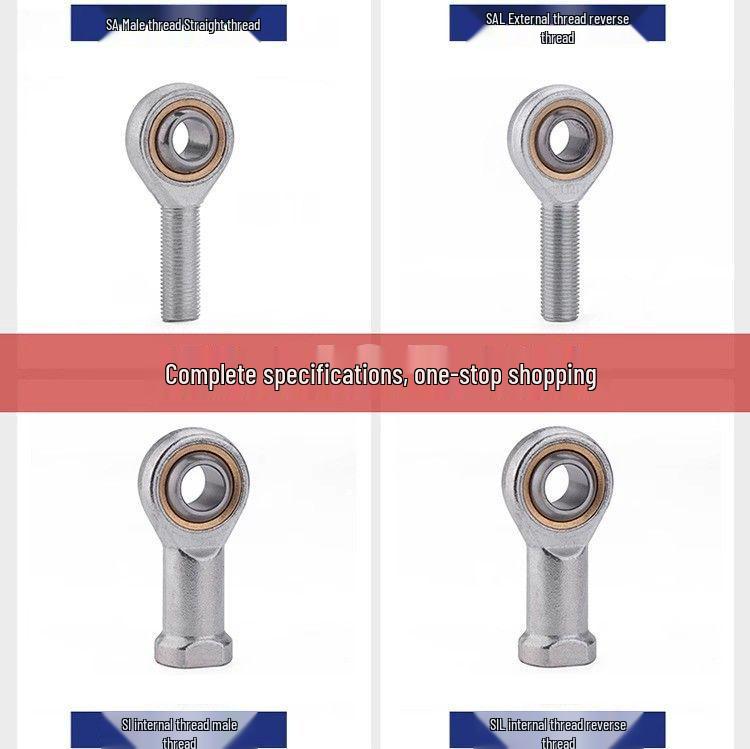 Rod End Joint Bearing with SI Internal Thread and SA External Thread (Clockwise/Counterclockwise) - T/K Eye Joint in Sizes 5/6/8/10/12.