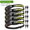 COB LED Headlamp Induction Head Lamp Built-in Battery USB Rechargeable Head Flashlight Outdoor Camping Fishing Sensor Headlight