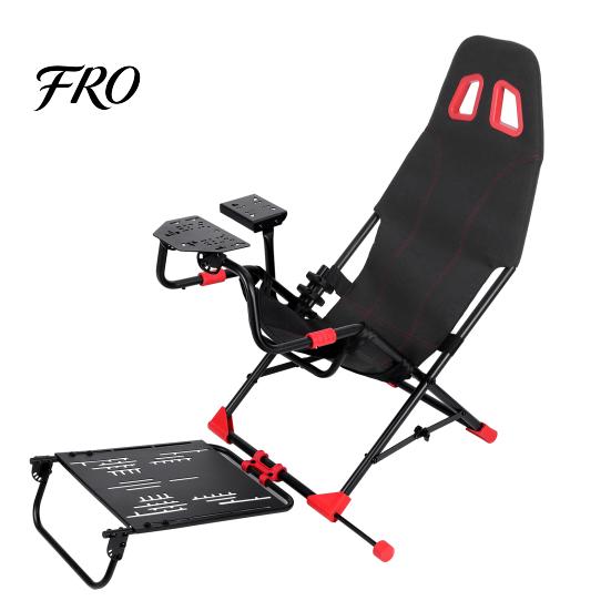 Quick Assembly Racing Cockpit Foldable Simulator Cockpit, Seat with Steering Wheel Mount, Sim Supports All Wheels & Pedals, for Real Living