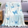 Blue Starry Butterfly Ultra Soft Sherpa Fleece Blanket Fluffy Warm Halloween Cozy Throw for Sofa Couch Bedroom Gift All Season