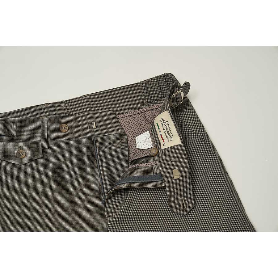 BLACKBROWN Side Adjust Houndstooth Check Pants [Charcoal]