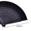 [Keichido] Folding Fan with Noshi Box, Checkered Frame, Xin01 Black