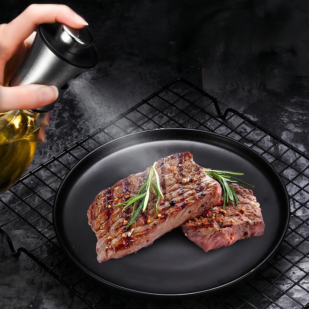 Kitchen Oil Kettle Spray Sprayer Oil, Vinegar, Sauce Glass Dispenser Bottle 200 Ml Capacity