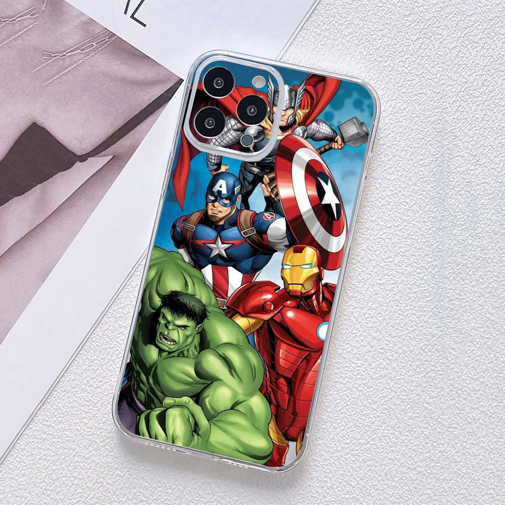 For Motorola Moto Edge 40 30 Neo G54 G24 G84 iPhone 15 14 Xiaomi Redmi Note 13 12 11 Pro Samsung Galaxy A54 Hulk Marvel Avengers Spider Iron Man Case