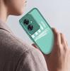 Silicone Case for Oppo Reno 11F 5G, with Camera Protection, Transparent/Green