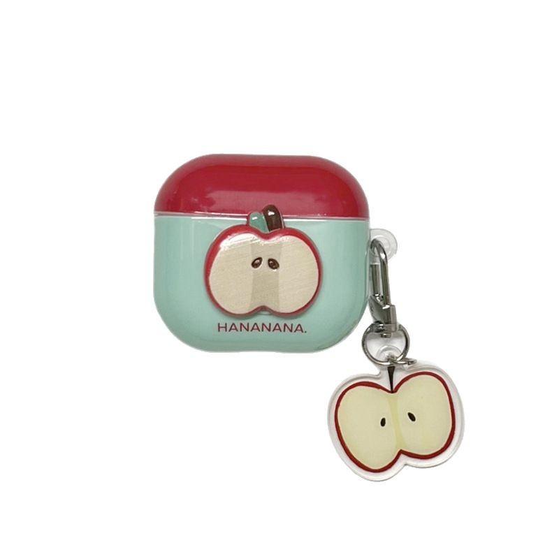 ins three-dimensional apple suitable for AirPods 1 generation protective case second generation 1 generation pro1 apple bluetooth headset case simple