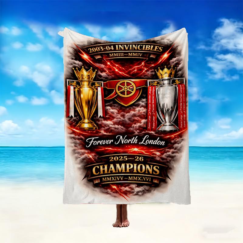 Football Club Pattern Blanket, Cozy Blanket for All-Season Comfort on Sofas, Beds, Office, Car, Camping and Travel