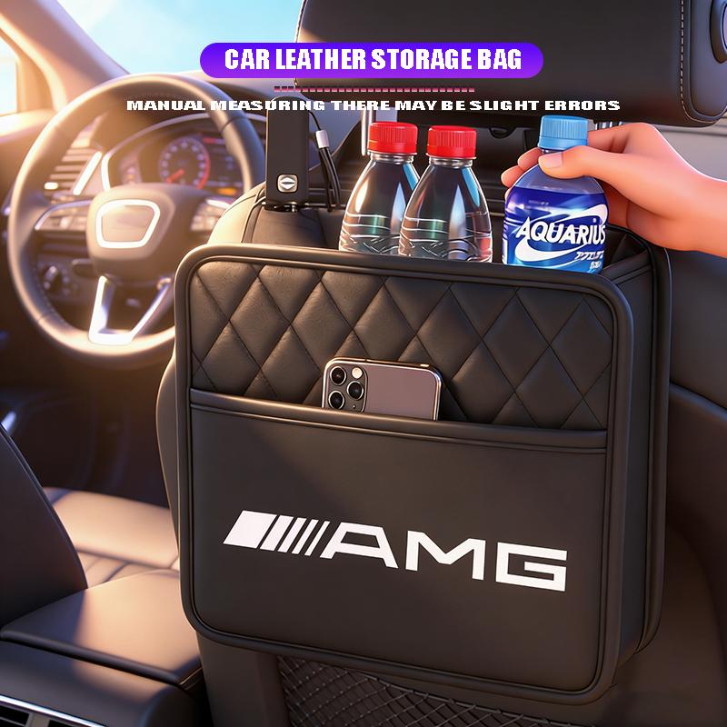 Car Backseat Organizer Multifunction Interior Storage Bag For Mercedes Benz AMG W206 W204 W205 W212 W213 W221 W22 Keychain AY1