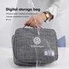 Car Multi-Use Digital Storage Bag Data Cable Tool Organizer For Volkswagen VW Passat Golf 4 5 6 Tiguan Polo Scirocco Jetta CC zj2